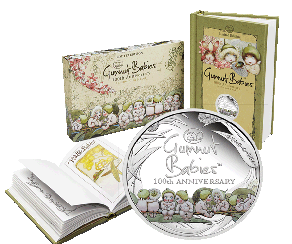 Perth Mint release limited edition 100th anniversary Gumnut Babies coin & book set