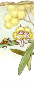 May Gibbs Bookmark - Wattle Babies on leaf