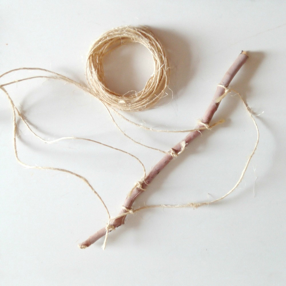 Nature Based Wall Hanging Rope and Stick