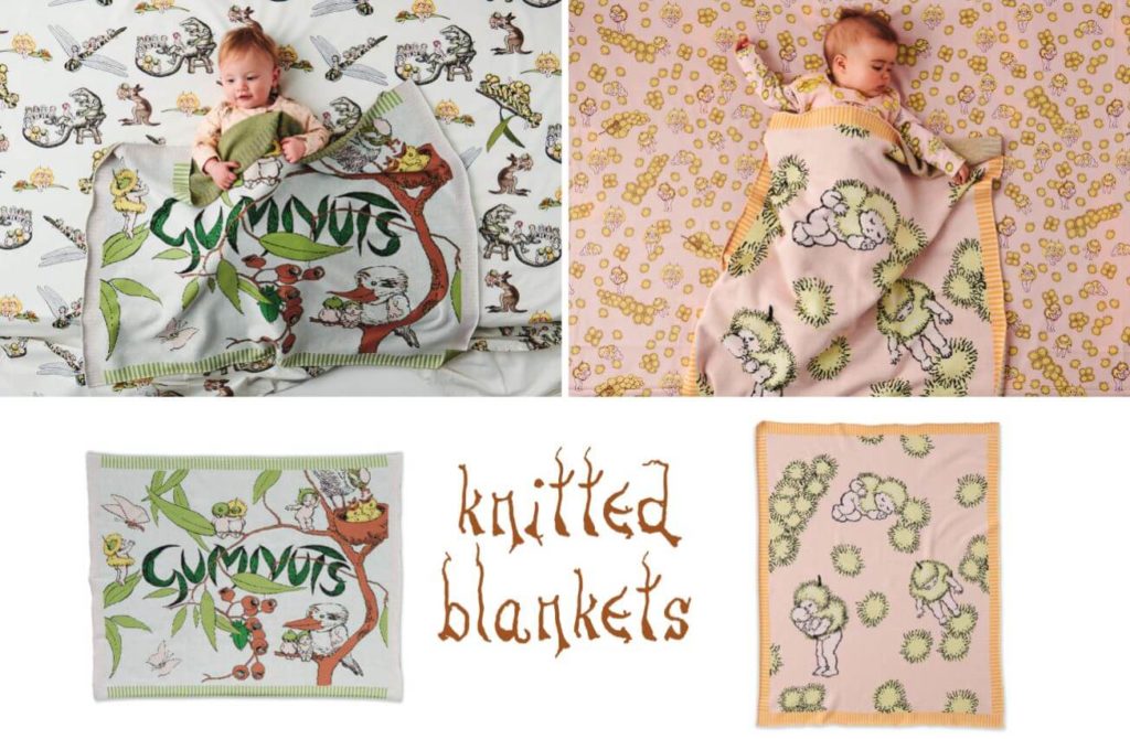 Gumnuts Knitted Blanket