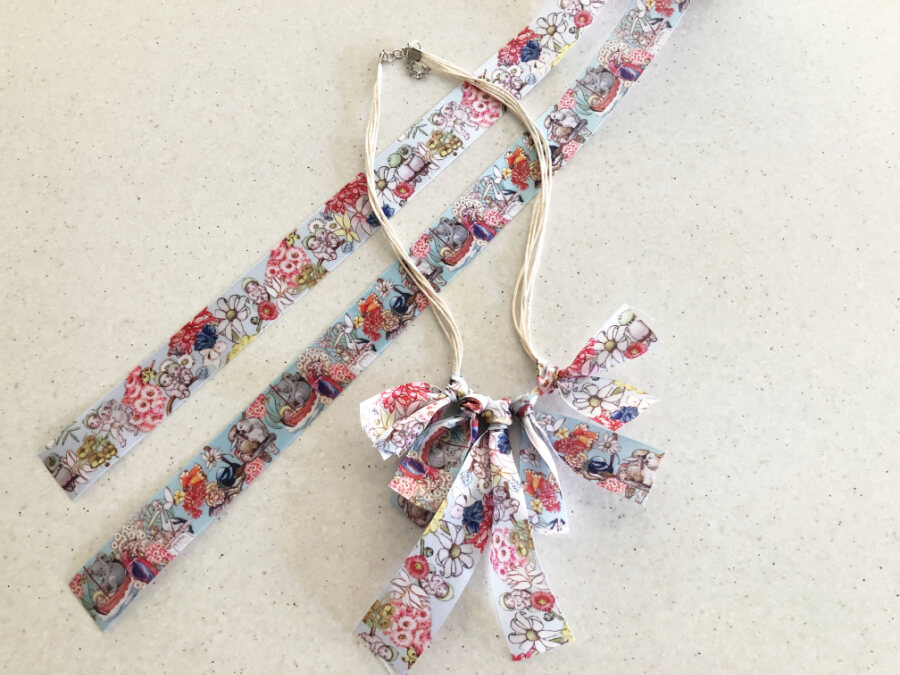 Create a Necklace Using May Gibbs Ribbon