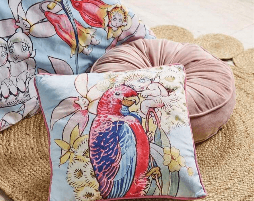 Colourful Australian natives cushions - May Gibbs Gifts 