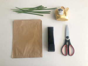 Materials for Easter Craft - Paper Bag Nest or Burrow