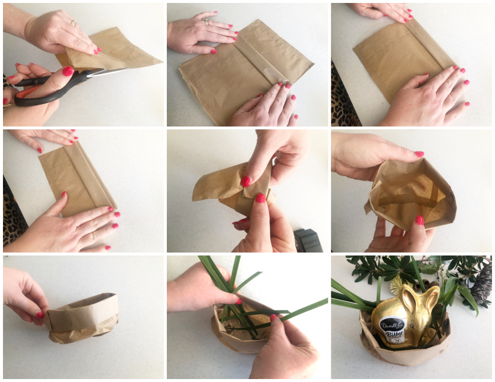 Easter Craft - Instructions for Paper Bag Nest or Burrow